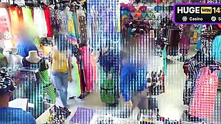 POV look of youthful lady caught stealing