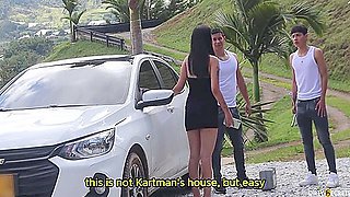 Leo Wild And Lil Timmy Convince Stranger To Fuck Her While Repairing Her Car