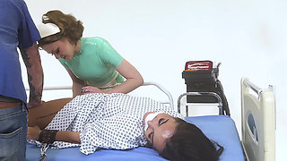 Latex Medical Play: Latina in Restraints, Gagged and Made to Orgasm (4k + Bts)