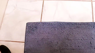 Caught Masturbating on the Toilet Stepmom Helps Stepson Finish off