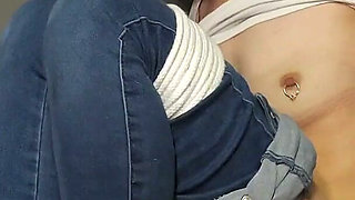 He'll Take What He Wants When He Wants It Slave Mila Is Bound in Jeans and White T-shirt and Held