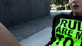 Latin bareback amateur anally pounded outdoors