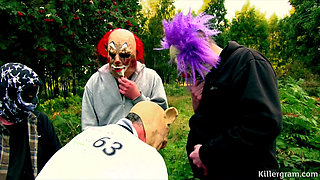 Cum Slut MILF Tanya Lixx in Outdoor Amateur Gangbang with Older Guys