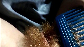 Hairy Amateur Redhead Pussy Masturbation