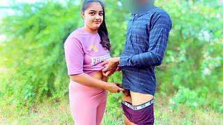 Desi Village Girl Suman Making Love in Forest and Fuck Her Tight Pussy in Jungle Viral