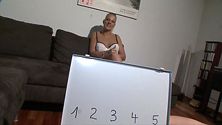 Solo Blonde German Housewife with Big Boobs Uses Toys and Fists Herself