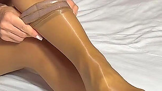 He Loves to Cum on My Hands in Nylons