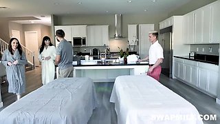 Young Stepsons Swap and Fuck Their Stepmoms April Storm and Nickey Huntsman