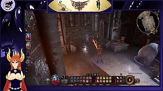 Ebony Elf Lewdness with Small Tits: Baldur's Gate 3 Part 1