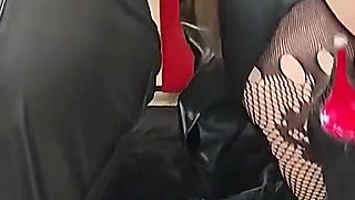 Leather, Latex and Glove Fetish, Lesbian Sex, Peeing in Glasses