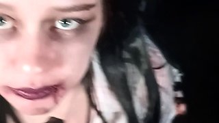 Homemade amateur riding cock cumshot swallow in lingerie