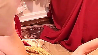 In This Sexy Red and Gold Scene, Mareslut Receives a Sloppy Foot Job
