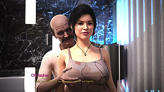 Being a Wife (v1.220p) - P9 - the Cheating Wife Cuckolds Her Husband While on a Phone Call and Gets Caught by Her Stepson