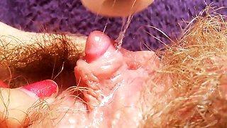 Extreme Close-Up Big Clit Orgasm: Rough Vibrator On Huge Clitoris