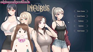 Sex game gameplay, visual hentai, tanned