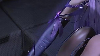 3D Cute Cosplay Babe Teasing the Big Cock to Fuck Her Wet Pussy