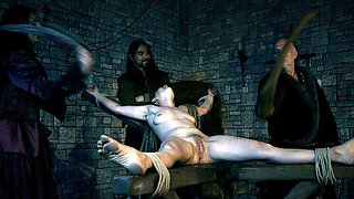 Countess's Maid Tied Spread and Roughly Cleaned on the Bench