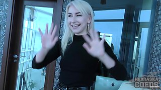 Light-haired Stunner Fucktoys Her Humid Gash