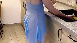 Hot Housewife Gets Fucked While Cooking in the Kitchen, Kitchen Sex, Hardcore Kitchen Sex, Maid Sex