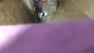 (homemade) Ebony Alliyah Alecia Makes Pretty Horny Pussy Creamy