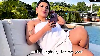 My neighbor's Latina neighbor nails a enormous beef whistle