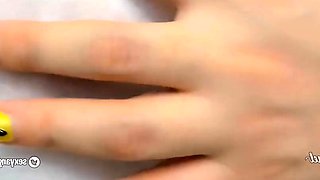 Wet tee-shirt and yoga pants with a stunning massive