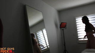 Asian Jock Gets Latina Sassy Princess to Spread It.