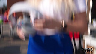 Lucy's Wild Yard Passion in a Public Flashy Encounter