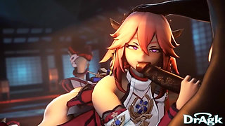 Hilichurl Genshin Animation Compilation Eula Hutao Raiden Shogun Yae Miko Hentai
