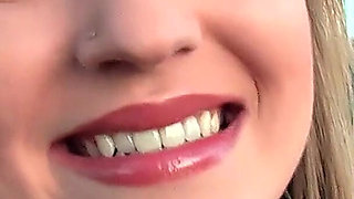 Blonde Babe Teases Tits and Toy in BDSM Bondage