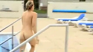 Cherry Healey, British television presenter’s naked ass