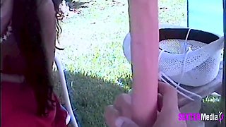 Racy Dark-haired Milf - Horny Fucked By The Pool