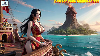 Animated Boa Hancock One Piece Anal Footjob Hentai Blowjob