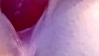 Young Girl with Gorgeous Ass Plays with Dildo