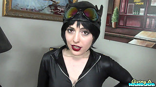 Catwoman Emilia Song Purrrrrfect Handjob and Blowjob