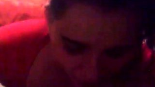 Amateur Polish Housegirl Gives Enthusiastic Blowjob to Her M