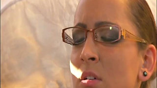 Slutty business lady fucked by rich boss during interview