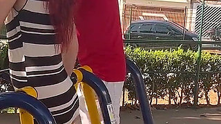 Wife Shows off in Public at the Park!