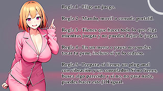 Spanish audio JOI - Watch out! For gamers who love anal, don't miss this perverse JOI.