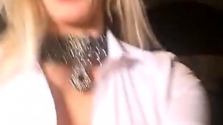 Blonde amateur MILF pov toys fingering shaved cunt