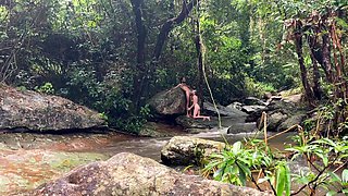 Amateur couple outdoor sex