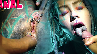 Bwc Security Caught a Tattooed Girl Fucking Her Pussy so Good so He Fuck Her Anal