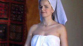 Amateur striptease and Solo masturbation
