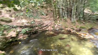 exotic teen squirts during outdoor fuck in POV