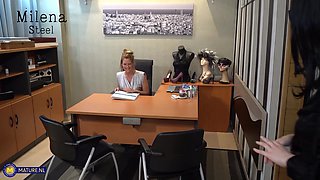 A Hot Old And Young Lesbian Casting Session With Hot Lucifera Beast And Milf Milena Steel