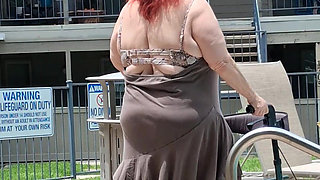 Summer Has Arrived! Time for the First Visit to the Pool Sexy Big Nurse Vicki Style!