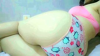 Grinding dildo : Just a horny student masturbation and