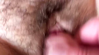 Cream All Over My Hairy Pussy