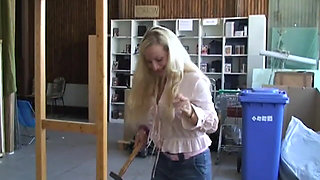 Mature Blonde MILF Takes Thick Cock Deep in Ass