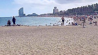 Depraved Nude On The Beach In Barcelona 5 Min With Monika Fox